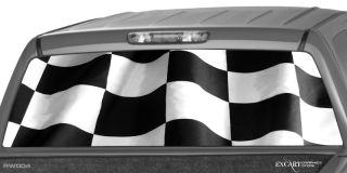 Checkered Flag Rear Window Graphic Decal Print Truck