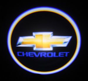 2pcs Car Door Welcome Light LED Projector Shadow Light Laser Logo for Chevrolet