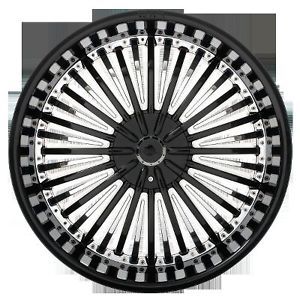 20" Shooz 011 Black Chrome Wheels Rims 4 Lug 4x100 4x108 4x4 25 4x114 3 4x4 5