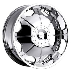 22 inch Strada Mirror Chrome Wheels Rims 6x5 5 LX450 Montero Armada Frontier