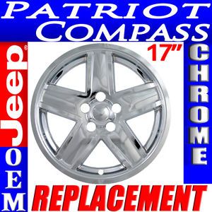 1 PC Jeep Compass Patriot 17" Chrome Wheel Skins Rim Covers Hub Caps Wheels