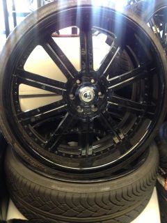26" inch asanti 134 Wheels Cadillac Escalade Tahoe Silverado Denali Tires Black