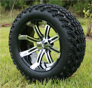 New 14X7 Tempest Golf Cart Wheels and 23" Sahara Classic All Terrain Tires