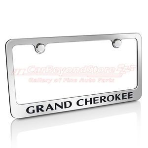 Jeep Grand Cherokee Chrome Metal License Plate Frame Free Gift Licensed