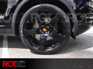Rottec 22" Wheels Porsche Rinn Style Rims Cayenne VW Touareg Audi Q7 Black