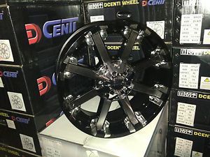 20" Black Rims Cadillac Chevy Chevrolet Dcenti DW3 Wheel and Tire Package