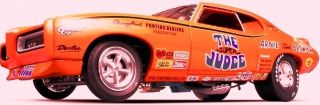 1 18 Ertl Autoworld 1969 Pontiac GTO Funny Car Super Judge Arnie Beswick