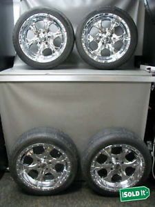 17" 17X8J Chrome Wheels Rims w 225 45R17 Hankook Ventus V2 Concept 94V Tires