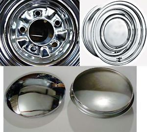 4 Smoothie Baby Moons for American Racing Wheels 7 1 2 " Inside Snap Chrome