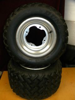 Yamaha Banshee Silver Rear Rims Wheels Dunlop Tires KT987 20x11x10 4x156