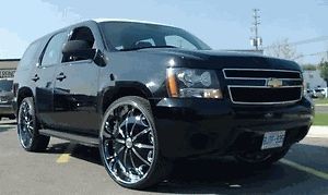 24" Wheels Rims Free Tires Rocknstarr 557 Dynasty Chrome Black Cadillac Nissan
