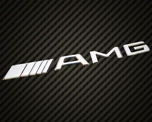 Mercedes Benz AMG Logo Emblem Badge Chrome CL SLK SL C63 C200 C250 E63 E200 Ml
