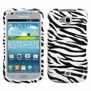 Samsung Galaxy Axiom R830 Case Black Zebra Hard Snap on Cover US Cellular