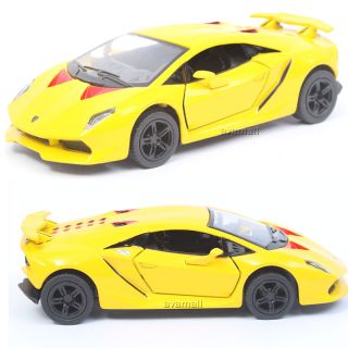 1 38 Lamborghini Sesto Elemento Diecast Kinsmart Color Yellow 1pcs Kinsmart