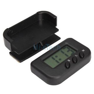 LCD Screen Car Home Display Alarm Clock Time Digital Electronic Clock Black HK