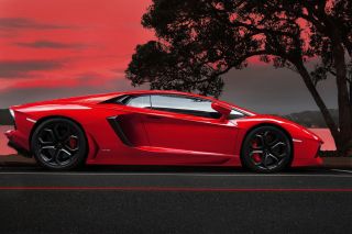 Lamborghini Red Aventador HD Poster Super Car Print Multiple Sizes Available