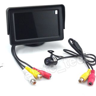 4 3" LCD TFT Sunshade Monitor Waterproof Car Back Up Rear View Camera Kit