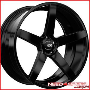 20" Infiniti G37 G37S Coupe XO Miami Concave Matte Black Staggered Rims Wheels