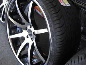 22" GFG F2 Dalar 2pc Wheels and Tires Audi S550 Bentley 5x112 Staggered Mercedes