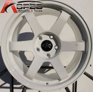 17x9 Rota Grid Wheels 5x100 White Rims 35mm Fits Scion TC 2005 2010