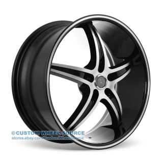 18" Velocity VW925 Black Rims for Acura Audi BMW Cadillac Chevy Wheels