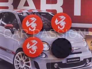 Wheels Center Caps Abarth Fiat 500 Grande Punto EVO 60mm Badge Emblem Escudo