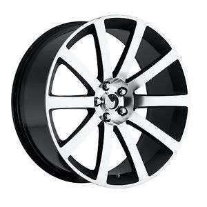 22" Chrysler 300 SRT8 Black Mach Wheels Tires Fit Dodge Charger Magnum Challenge