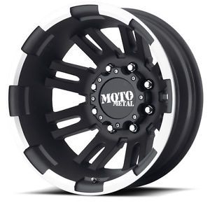 16" Moto Metal 963 Black Wheels Rims 8x6 5 8 Lug Chevy GMC Dodge Dually Truck
