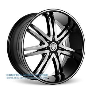 20" Borghini B14 Black Wheels for Mazda Mitsubishi Nissan Volvo