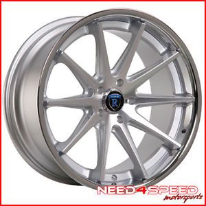 19" Infiniti G37 G37S Coupe Rohana RC10 Silver Concave Staggered Wheels Rims