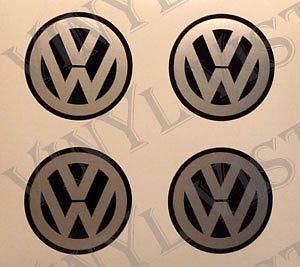 4 Volkswagen VW Center Wheel Hub Cap Vinyl Decal Sticker