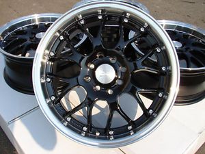 16" Effect Wheels Black Rims 4x100 4x114 3 Lancer Scion XA XB MR2 Yaris Integra
