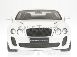 Bentley Continental Supersports Weiá Diecast Model Car Welly 1 18