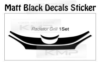 Radiator Grill Decals Stickers Matt Black for Hyundai 2010 2013 Tucson IX IX35