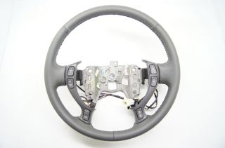Cadillac 00 05 DeVille Seville Steering Wheel DK Grey Leather w Audio Temp Call