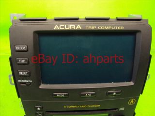 01 02 Acura MDX Trip GPS Navigation Display Screen Unit Module Dash Dashboard