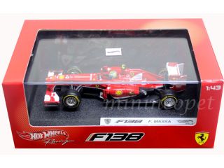 Hot Wheels BCK17 Ferrari F1 Formula 1 F2013 F138 1 43 Diecast Felipe Massa