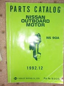 1992 Nissan Outboard Motor Parts Catalog NS90A Boat B