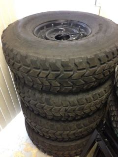 Hummer H1 Humvee HMMWV Wheels and Tires with Ctis Lines Steel Goodyear 37" 16 5