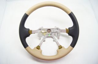 New 99 01 Isuzu Vehicross Steering Wheel Tan Black Leather