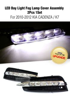 LED Day Light Fog Lamp Cover Assembly 2pcs 1set for 2010 2012 Kia Cadenza K7