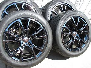 4 New 2014 Jeep Grand Cherokee SRT Vapor Wheels Tires Black Chrome SRT8