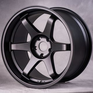 18" MIRO398 Style Matte Black Wheels Rims Fit Mitsubishi EVO x Brakes