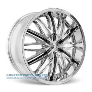 20" Velocity VW830 Chrome Rims Acura Audi Buick BMW Cadillac Chevy Wheels