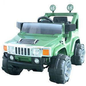 Kids 12V RC Electric Powered Wheels Ride on Hummer Jeep Truck w RC Remote