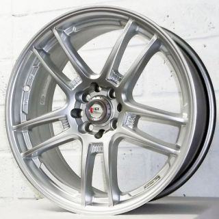 17" Honda Civic Aerodeck 1998 2001 Kei Racing Yari Silver Alloy Wheels 4x100
