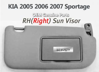 Genuine Parts Interior RH Sun Visor Right Gray Fit Kia 2005 2007 Sportage