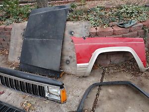 Jeep Cherokee 1980s 97 Front End Parts Hood Nose Grill RH Fender F Bumper