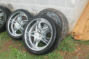 Set of Four 24 inch KMC KM136 Maven Rims w Tires $1300 Decatur