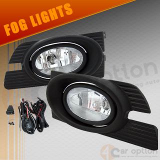 Fit 01 02 Honda Accord 4DR Sedan Clear Lens Fog Lights Lamps Kit Pair